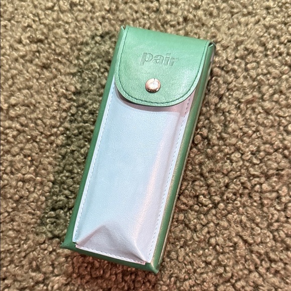 Pair Green and Sky Blue eyeglass Case - Picture 1 of 4